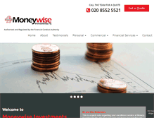 Tablet Screenshot of moneywiseplc.co.uk